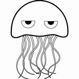 Coloring Jellyfish Pages Print Comments Colouring sketch template