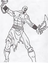 Kratos Desenhos Coloringcity sketch template