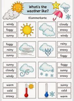 ideenreise klammerkarten zum thema weather englisch