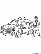 Taxi Coloring Drawing Getdrawings Driver Pages Cab Getcolorings sketch template