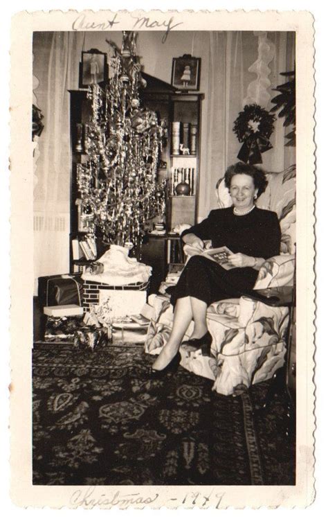 aunt may christmas 1949 noël au passé christmas photos vintage
