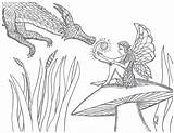 Dragon Fairy Coloring Pages Fairies Charms Robin Great sketch template