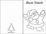Natale Biglietto Colorare Auguri Biglietti Albero Babbo sketch template