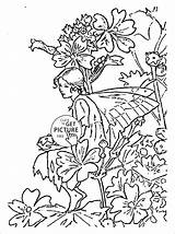 Coloring Pages Fairy Flower Girls Kids Getcolorings Princess Disney Bugle Letter Printable sketch template