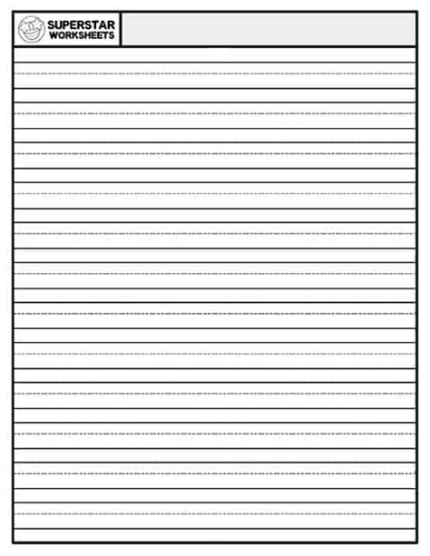 blank writing practice worksheet  kindergarten english worksheet