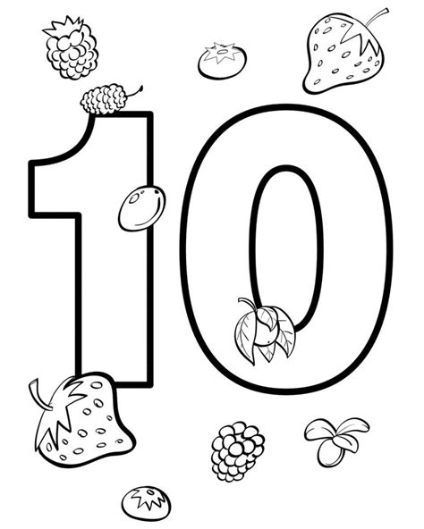 number coloring pages  preschool  coloring