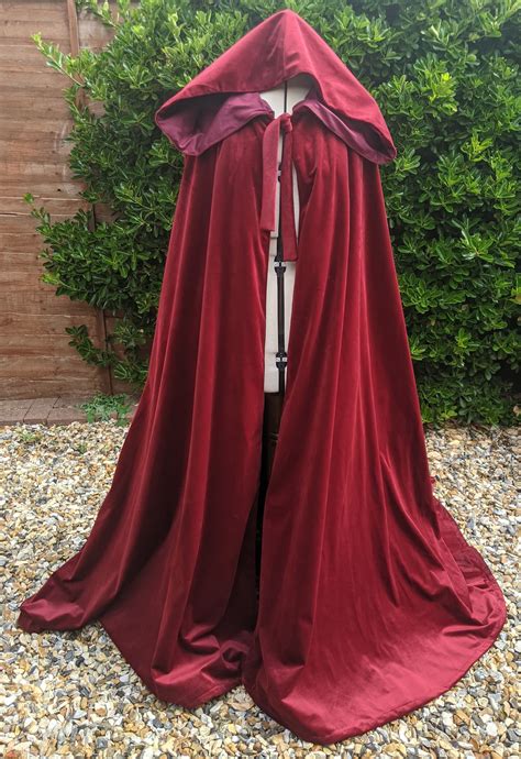 ceremonial cloak hooded velvet cloak  pockets bridal etsy