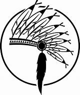Native American Indian Coloring Pages Headdress Clipart Cherokee Color Silhouette Dream Symbol Printable Catcher Chief America Symbols Drawing Nation Imagixs sketch template