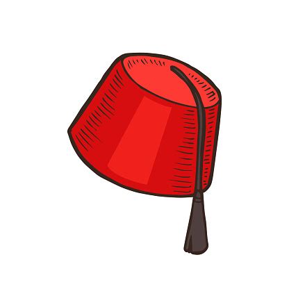 isolated fez hat  hand drawn style stock illustration  image  istock