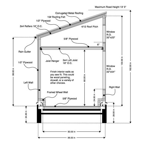 modern shed roof cabin plans
