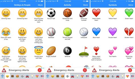 emoticons list and meanings