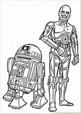 Wars Star Coloring Printable Color Robots Pages Drawing Sheet Kids Leia Characters Princess Sheets C3po Chewbacca R2 D2 Droids Book sketch template