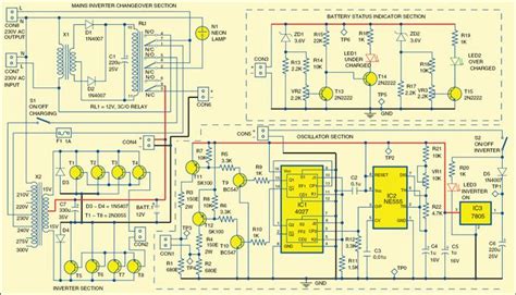 ups circuit diagram  circuit diagram images