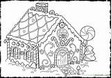 Coloring Gingerbread House Pages Printable Kids Christmas Candy Print Colouring Sheet Color Houses Template Book Online Family Sheets Sweets Clipart sketch template