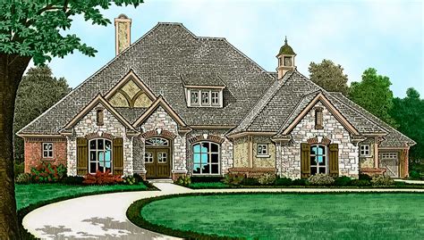 french country house plan   high ceilings fm architectural designs house plans