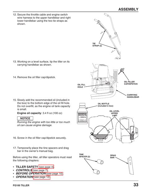 assembly controls  operation honda fg user manual page