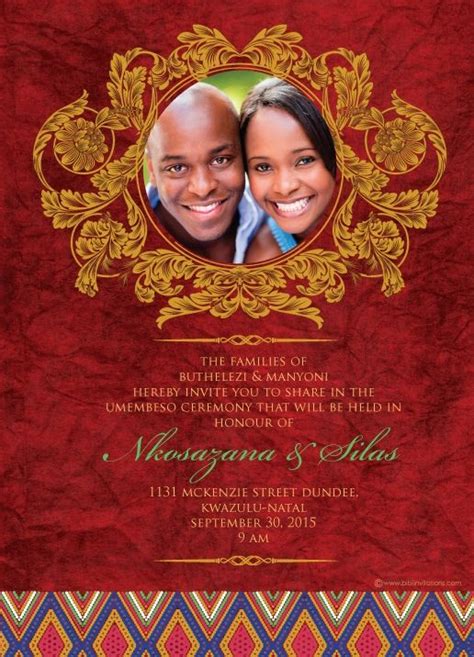 zulu wedding invitations