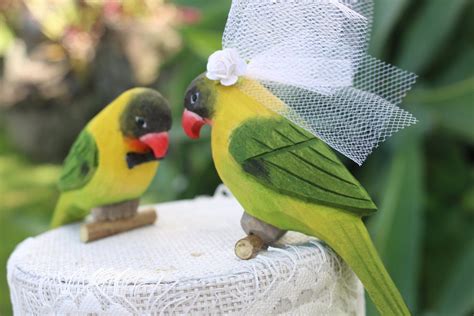 lovebirds parrots weddingcakes topper bird cake topper wedding bird wedding beach wedding