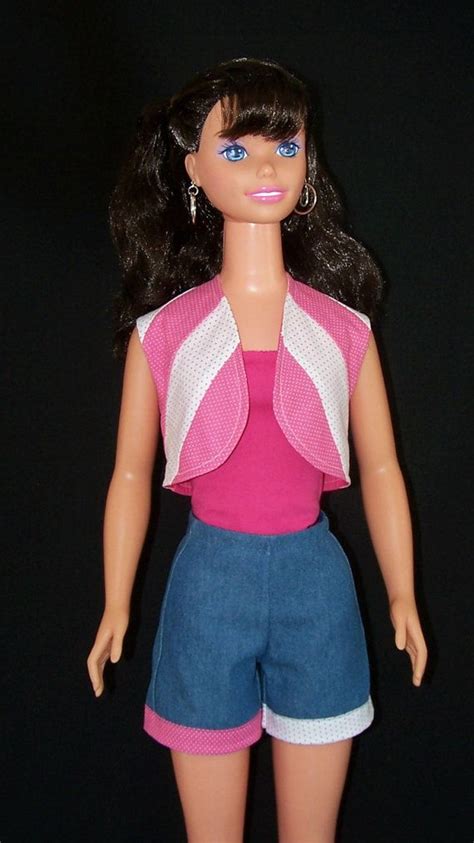 My Size Barbie Doll Pink Patchwork Vest Tube Top By Sewdollycute 20