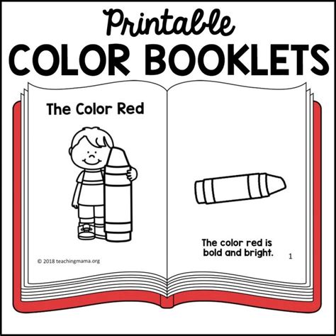 printable color booklets teaching mama