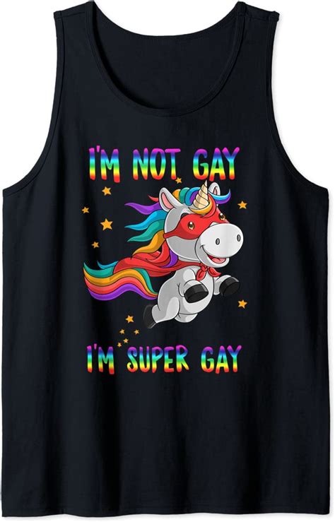 im not gay im super gay lgbt q pride lgbt ally unicorn tank