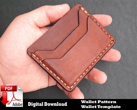 card holder pattern wallet pattern  leather card holder etsy