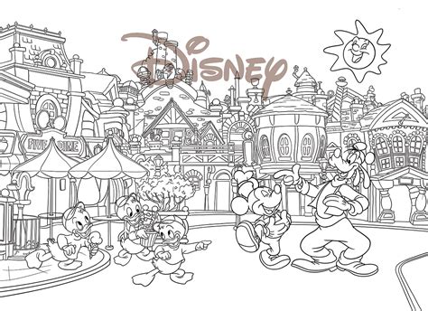 disneyland parks colouring book  behance