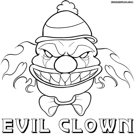 scary clown coloring pages coloring pages    print