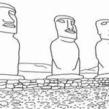 Coloring Easter Island Moai Pages Hellokids sketch template