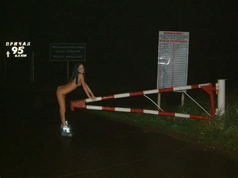 brunette russian teen with dreadlocks shows her goods at night road russian sexy girls