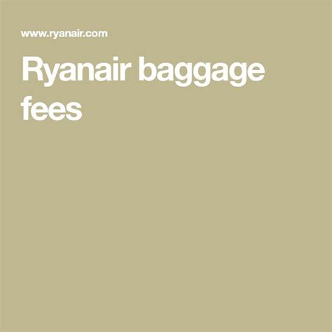 ryanair baggage fees ryanair baggage book cheap flights