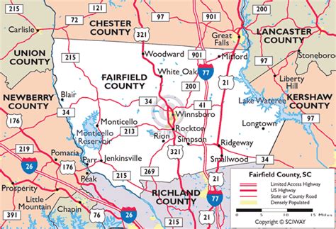 maps  fairfield county south carolina