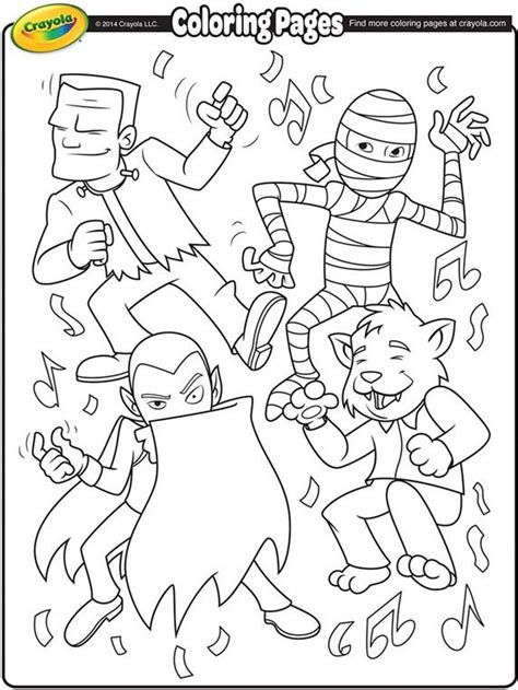 monster dance party  crayolacom monster coloring pages crayola