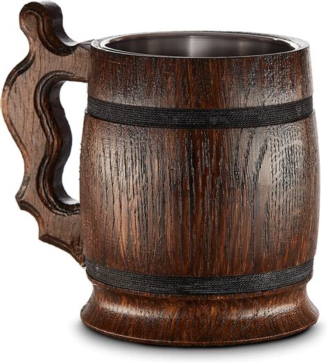 large wooden beer mug oak handmade  amazing craftsmanship