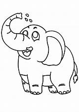 Elefante Animales sketch template
