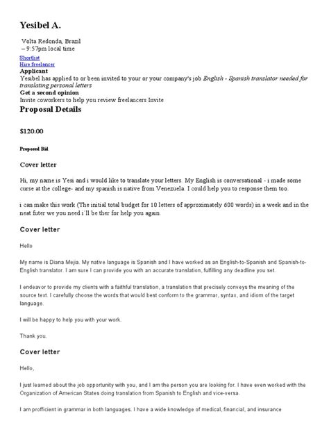 cover letter  profile examples  translations search engine