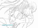 Coloring Pages Anime Kissing Kiss Getcolorings sketch template