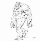 Bigfoot Sasquatch Improveyourdrawings sketch template