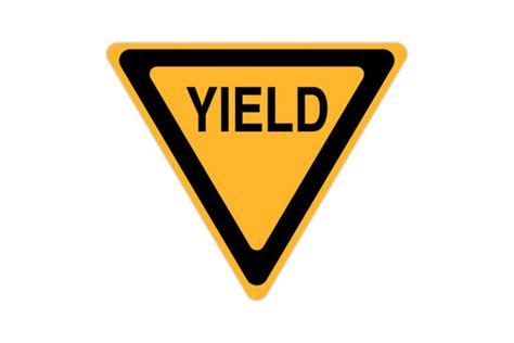 yield sign yellow  yield sign yellow