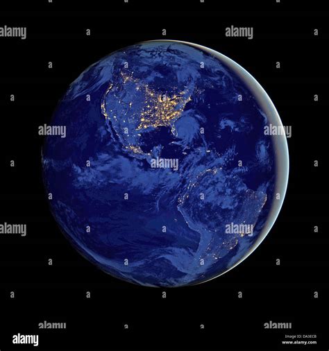 space earth night global view earths city lights composite assembled  data acquired