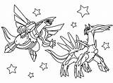 Pokemon Legendary Coloring Pages Dialga Palkia Printable Drawing Rayquaza Arceus Chibi Color Giratina Yveltal Mega Reshiram Photograph Luxury Print Girls sketch template