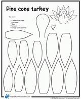 Turkey Coloring Printable Pine Cone Pages Preschool Kids Crafts Thanksgiving Craft Pinecone Template Pattern Projectsforpreschoolers Turkeys Feather Activities Cones Preschoolers sketch template