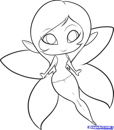 simple fairy drawing  getdrawings