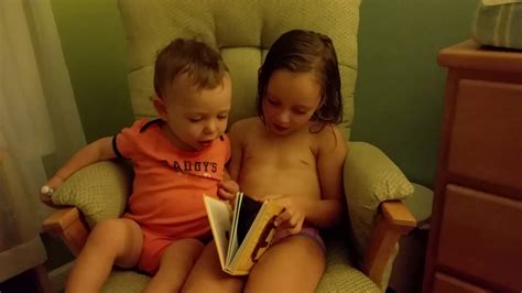 big sister reading with her little brother youtube