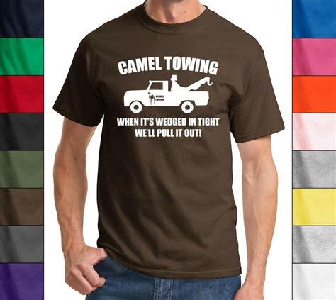 camel towing funny t shirt adult humor rude t tee shirt tow truck