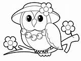 Coloring Pages Girls Owl Owls Getcolorings Cute Print Color Kids sketch template