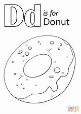 Donut Coloring Letter Pages Printable Kids Preschool Alphabet Color Sheets Food Drawing Letters Bestcoloringpagesforkids Dot Print Puzzle Getcolorings Crafts Kindergarten sketch template