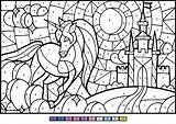 Unicorn Colorear Einhorn Numeros Zahlen Nummer Eenhoorn Colouring Princesas Zum Kleurplaat Ausmalbild Kleurplaten Kleur Printen Wonder sketch template