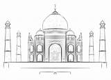Mahal Taj Dessiner Pintar sketch template