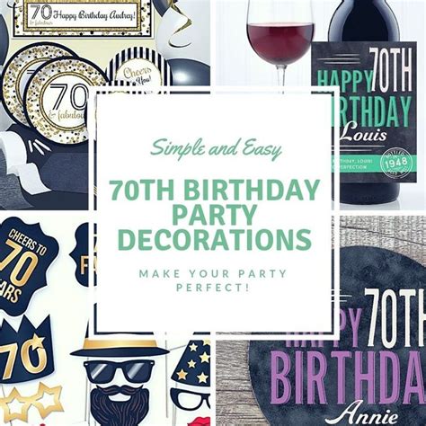 70th Birthday Party Decorations 70th Birthday Ideas 70th Birthday